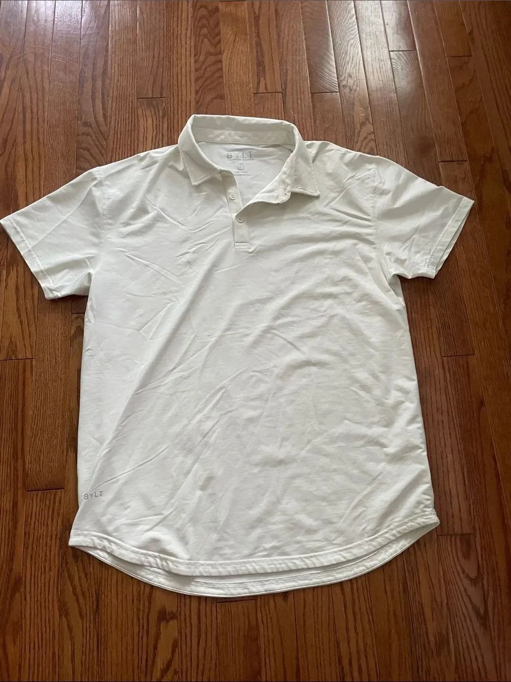 BYLT Basics Lux White Polo Men’s Sz XL